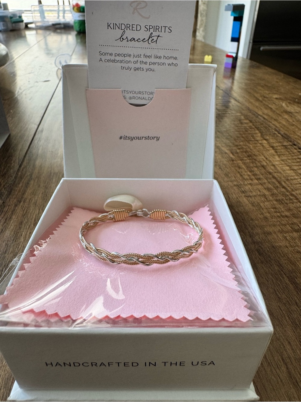 Kindred Spirits Silver-Tone Braided Bracelet with Gold Accents